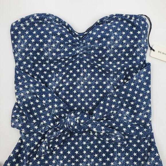 NWT We Wore What Capri distressed stars 1 piece - Picture 7 of 8